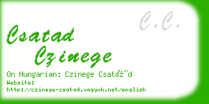 csatad czinege business card